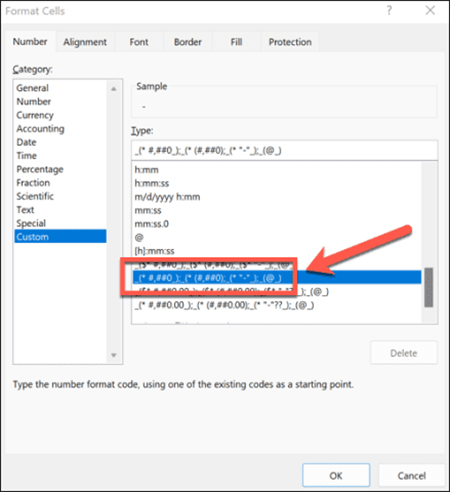 تبدیل صفر به خط تیره در اکسل, صفرها در اکسل, گزینه های قالب بندی زمان