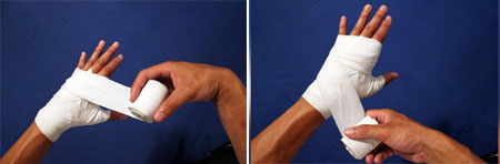 روش بستن باند بوکس, بستن باند بوکس با تمرین,راهنمای بستن باند بوکس