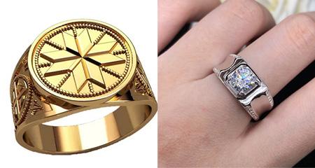 زیورآلات و طلاهای مناسب آقایان, انگشتر مردانه, انتخاب مناسب انگشتر برای آقایان