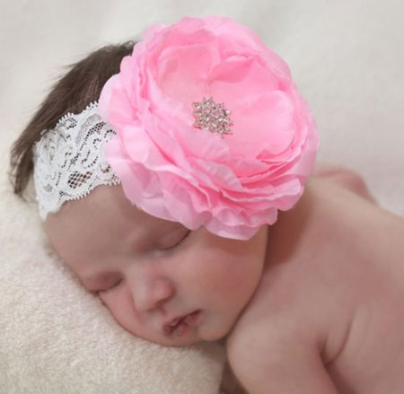 مدل هدبندهای کشی نوزادی,زیباترین مدل هدبند,هدبندهای توری بچگانه