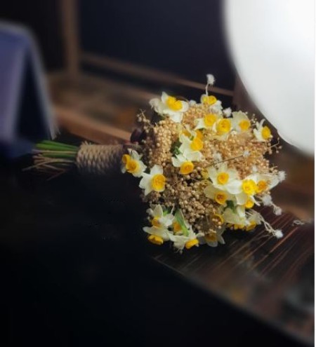 تزیین دسته گل نرگس, انواع تزیین دسته گل نرگس,مدل های شیک دسته گل نرگس