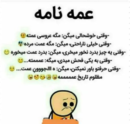 متن طنز درباره عمه,شعر و متن طنز درباره عمه,جوک عمه