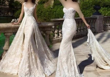 شناخت انواع دنباله لباس عروس