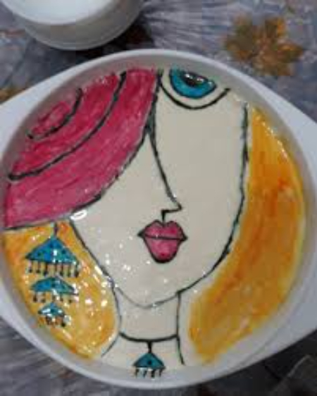 تزیین ماست با رنگ خوراکی