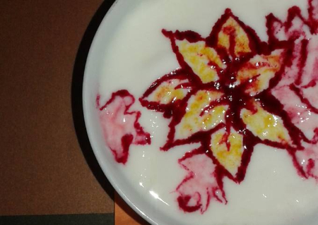 نقاشی روی ماست برای مهمانی‌ها