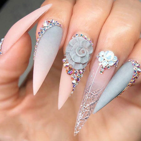 دیزاین سه بعدی ناخن,مدل ناخن,مدل دیزاین برجسته ناخن