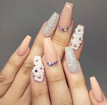 دیزاین سه بعدی ناخن,مدل ناخن,مدل دیزاین برجسته ناخن