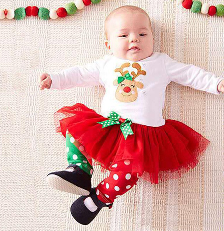 شیک ترین لباس های نوزادی کریسمس,مدل لباس کریسمس