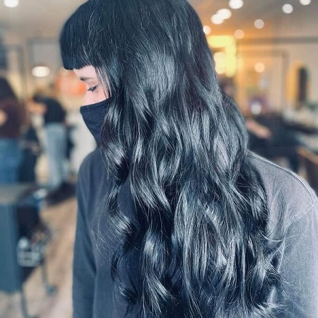 رنگ مو مشکی با واریاسیون آبی, ترکیب رنگ موی مشکی با واریاسیون آب, فرمول رنگ مو مشکی پرکلاغی