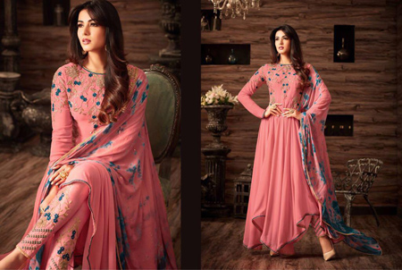 مدل لباس هندی به رنگ سال 98,لباس هندی به رنگ مرجانی