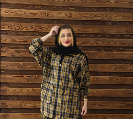 ست شال با مانتو چهار خانه, مدل مانتو چهارخونه جلو باز, مدل مانتو چهارخونه پاییزی