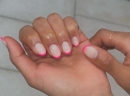 مانیکور میکرو فرنچ ساده, مانیکور میکرو فرنچ رنگی, طرح مانیکور میکرو فرنچ