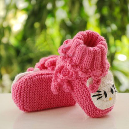 مدل جوراب بافتنی بچه گانه, مدل کفش بافتنی