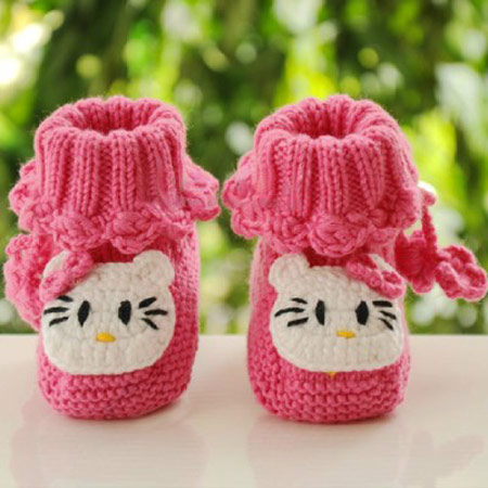 مدل جوراب بافتنی بچه گانه, مدل کفش بافتنی