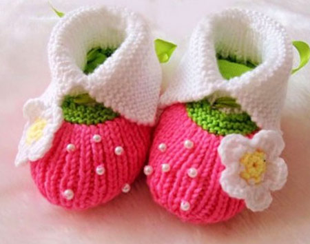 مدل جوراب بافتنی بچه گانه, مدل کفش بافتنی