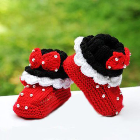 مدل جوراب بافتنی بچه گانه, مدل کفش بافتنی