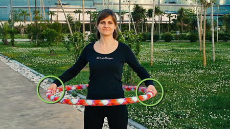 آموزش هولاهوپ , لاغری با حلقه هولاهوپ , آموزش حلقه هولاهوپ