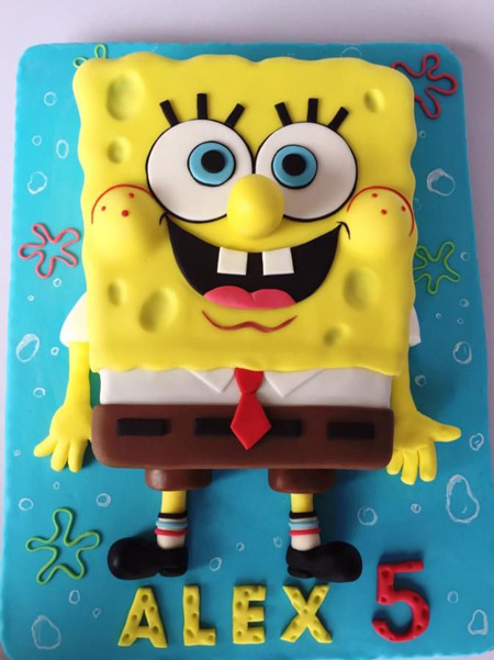 کیک تولد باب اسفنجی, مدل های کیک تولد باب اسفنجی, انواع مدل کیک باب اسفنجی