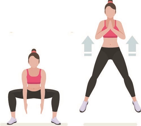 سومو اسکات با دمبل , سومو اسکوات به همراه پرش , سومو اسکوات وزنه دار 