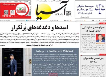 تیتر روزنامه ها،روزنامه های سیاسی و اقتصادی