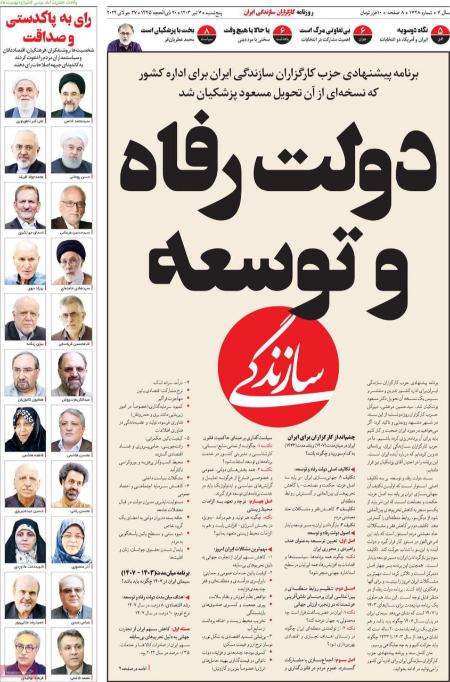 تیتر رزونامه ها،روزنامه های سیاسی و اقتصادی