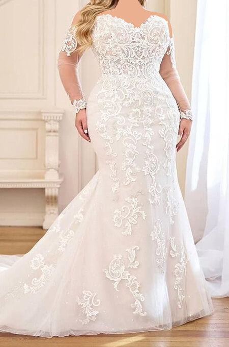 ایده لباس عروس برای افراد چاق, لباس عروس خانم های درشت اندام, مدل لباس عروس خانم های درشت اندام