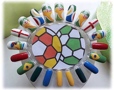 جدیدترین طراحی ناخن به سبک جام جهانی 2014, جدیدترین طراحی ناخن