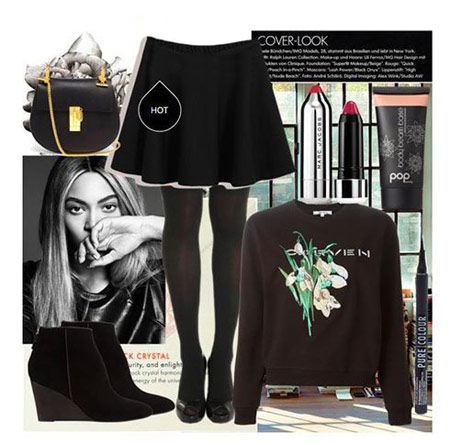 ست لباس پاییزی به سبک بیانسه, ست کردن بلوز و شلوار پاییزی به سبک بیانسه