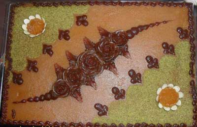 تزیین حلوا,تزیین کردن حلوا