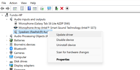 صدای خش خش در لپ تاپ, تنظیمات صدای لپ تاپ