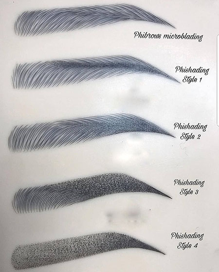  هاشور ابرو سه بعدی, هاشور سه بعدی ابرو, انواع هاشور ابرو