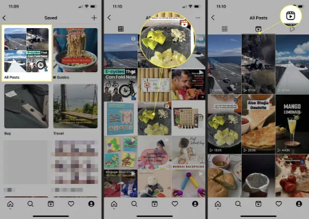 پیدا کردن ریلز‌های ذخیره‌شده, مدیریت ریلز‌های اینستاگرام