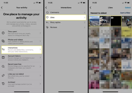 پیدا کردن ریلز‌های ذخیره‌شده, مدیریت ریلز‌های اینستاگرام