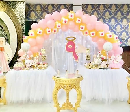 مدل جایگاه جشن تکلیف, تزیین جایگاه جشن تکلیف