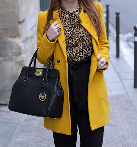 نحوه ی ست کردن با مانتو خردلی,ست کردن با مانتو خردلی