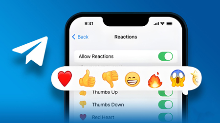 ری اکشن تلگرام چیست, ری اکشن واقعی تلگرام
