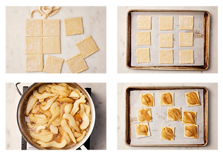 مراحل تهیه تارت گلابی