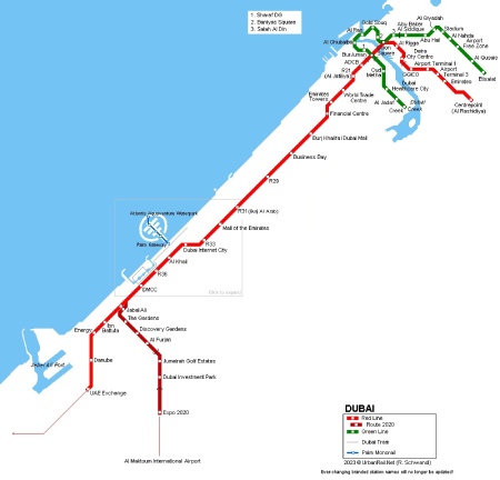 مترو دبی و دسترسی به نمایشگاه‌ها و کنفرانس‌ها