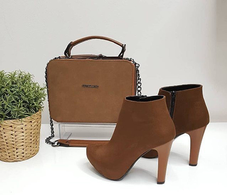  کفش عسلی, کیف عسلی, استایل ست کیف و کفش عسلی