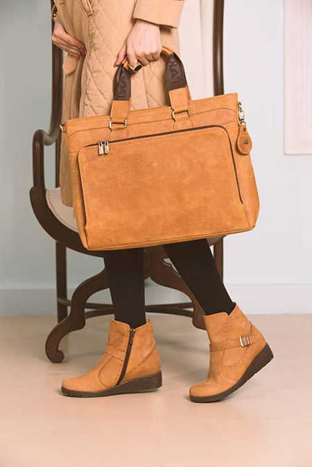 ست لباس با کفش عسلی مردانه, ست کیف و کفش عسلی, کیف و کفش عسلی