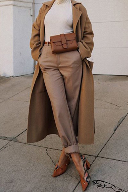 کفش عسلی, کیف عسلی, استایل ست کیف و کفش عسلی