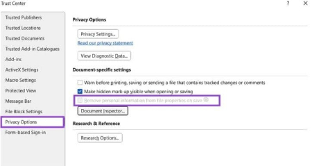 پاک کردن اطلاعات شخصی در Word, چگونه metadata را از Word حذف کنیم