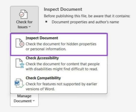 پاک کردن اطلاعات شخصی در Word, چگونه metadata را از Word حذف کنیم