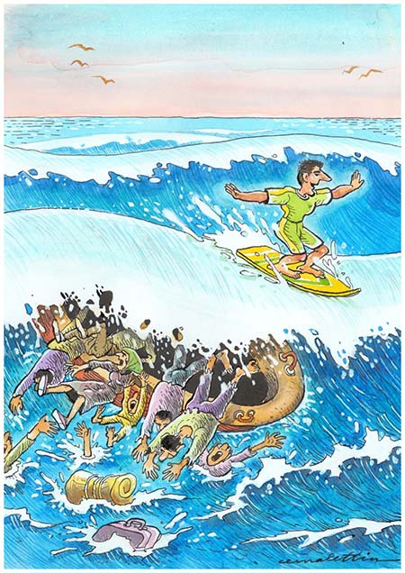 کاریکاتور جمال الدین گوزل اوغلو, هنر کاریکاتور گوزل اوغلو 