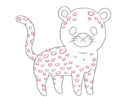 چگونه یک پلنگ کارتونی بکشیم