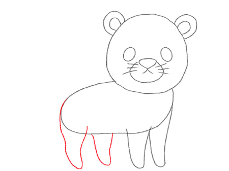 نقاشی توله پلنگ برای بچه‌ها