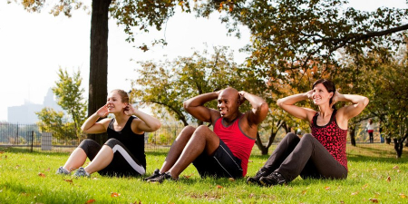 تمرین در پارک, ورزش در فضای باز