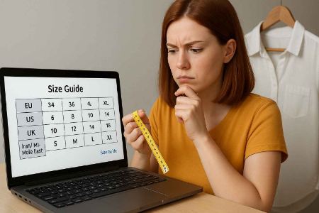 جدول اندازه گیری سایز لباس