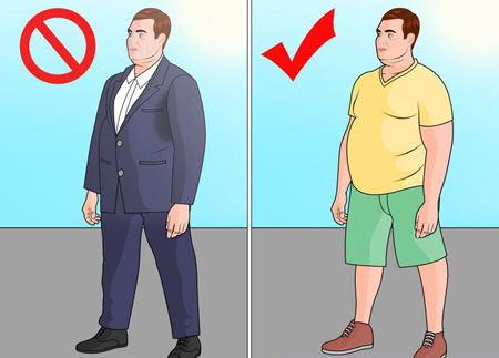 اصول لباس پوشیدن آقایان,لباس پوشیدن آقایان چاق