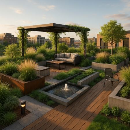 طراحی روف گاردن مدرن